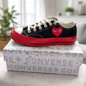 Converse Chuck 70 x CDG PLAY Comme des Garçons Red Heart Blk Low A01795C Men’s 6